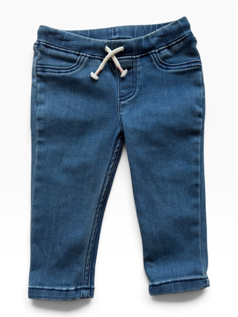 Carter's Girls Dark Blue Pull-On Knit Denim Pants